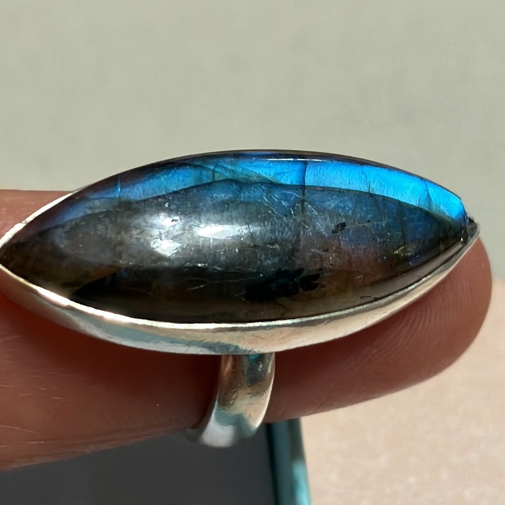 Labradorite Sterling Silver Adjustable Ring - image 8